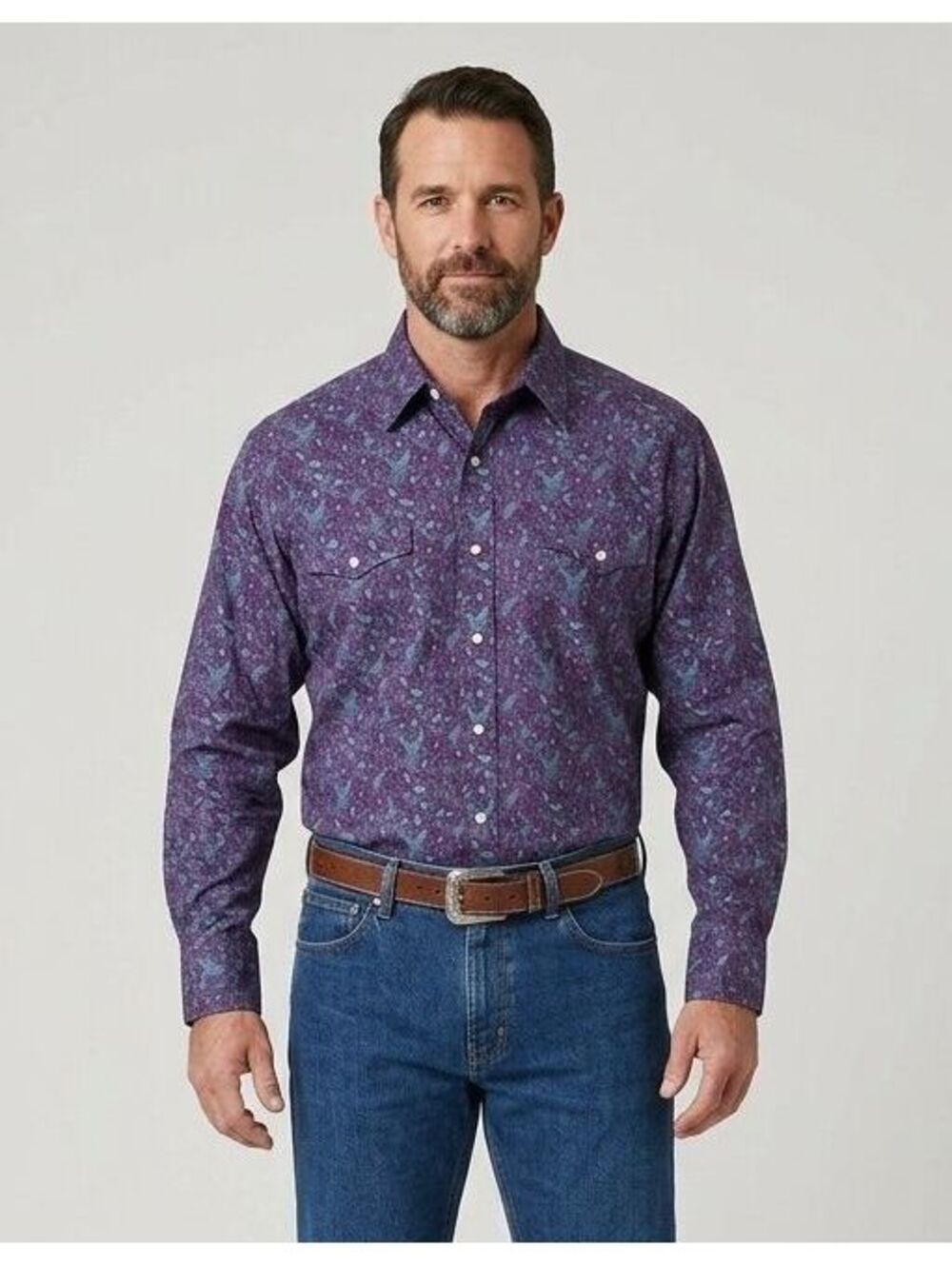 Roper Men's Long Sleeve Paisley Western Shirt